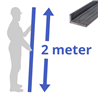 stalen L-profiel 60 x 40 x 5mm