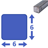 stalen massief vierkant 6x6mm