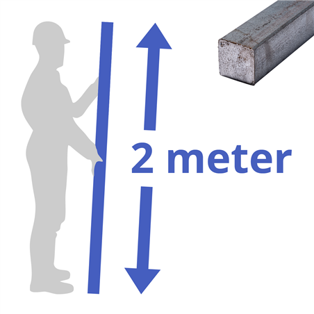 stalen massief vierkant 6x6mm